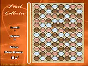Pearl Collector online match 3 puzzle game screenshot, colorful pearls being swapped horizontally