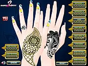 Screenshot of Makeover Maniac free online game showing a girl with a half-completed makeup look and a selection of cosmetic options.