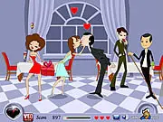 Play Love Affair Kiss free online timing game, help couple kiss without getting caught