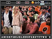 Straw Dogs Find the Alphabets free online hidden object game screen, showing a busy scene with letters concealed in the background