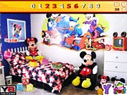 Play Mickey Mouse Room free online hidden numbers game to find objects and test observation skills
