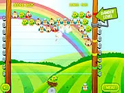Birds On A Wire free online match-three shooter game with colorful birds on a wire