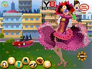 Venice Carnival Dress Up free online game, girl in masquerade mask and extravagant costume, Venezia fashion