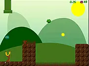 Free online game Flying Critters launching furry critters Angry Birds style into portals