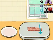 Play Fava Beans with Bacon Cooking free online game, learn French recipe, steps for a side dish or light salad, virtual kitchen game