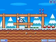 Play Snow Tale Online free platform game. Hero running, jumping, and shooting through snowy hills to fight level bosses.