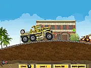 Free online game Bomb Transport where a player must carefully drive a truck carrying a bomb to a destination without dropping it.