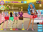 Werewolf Howling Style free online dress up game featuring a werewolf girl posing in a casual and chic outfit for school