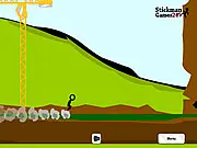 Play Construction Yard Adventure free online stick-figure platform and running game