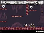 The Robot Adventure 2 game screenshot - pixelated robot character jumping on platforms to collect gears online