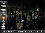 Real Steel Find the Numbers online hidden objects game screen