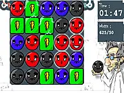 Mad Lab and the Suguss match-3 puzzle game screenshot, colorful Suguss characters, generating electricity