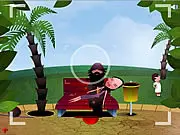 Celebrity Hunt flash game screen with a paparazzi camera lens
