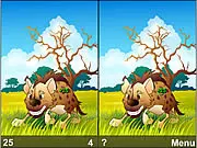 Animal Life Spot Difference Game screenshot – Two nearly identical images of cute animals with subtle differences to find
