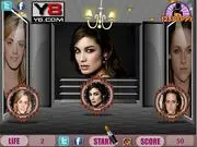 Screenshot from the celebrity quiz game Guess the Celebs showing a challenging image puzzle of a famous Hollywood actress.
