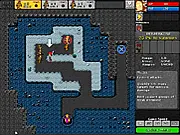 Gameplay screenshot from Defender's Quest showing fantasy characters defending a path against a wave of monsters in an RPG tower defense online game