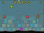 Bullets and Blocks 2 Online game screenshot – Block-shaped tank shooting bullets at enemy blocks and a large epic boss block