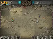 Play Zmash Tx free online zombie shooter game, choose Baine or Mo-Fo, fight waves of undead, post apocalyptic world
