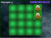 Animal Pairs Flash online game screenshot, free memory card matching puzzle with animal pictures on PlayArcadeHub