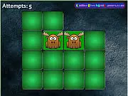 Screenshot of Animal Pairs 2 free online game showing face-down memory cards with animal pictures