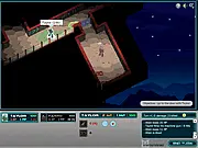 Lost Colony: Space Mission free online strategy game screenshot, soldiers positioned in a corridor aiming at an alien enemy, PlayArcadeHub