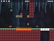 Slime Quest free online puzzle platformer game, guide a green blob eating and using fruits to solve challenges