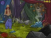 The Several Journeys of Reemus Chapter 3 free online game screenshot, Reemus and Liam solving a puzzle in a colorful adventure scene, PlayArcadeHub