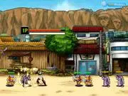 Screenshot of KOF Iori Battle free game showing Iori Yagami performing a special fighting move against multiple enemies.