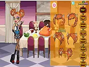 Howleen Wolf Thanksgiving Dress Up online free game, style Howleen Wolf for family reunion, monster high fashion game