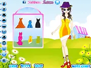 Screenshot of Francie Fashion Dress Up game showing a girl model and various clothing options.