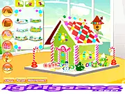 Epic Gingerbread House game showing a beautifully decorated house covered in candy, frosting, and chocolate