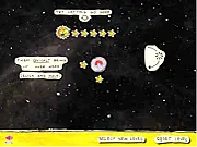 The Sun Goes to Space free online game screenshot, Sun character navigating space with magnet gravity controls to rescue planets on PlayArcadeHub