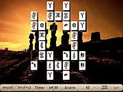 Moai Sculptures Mahjong free online Easter Island tile puzzle game