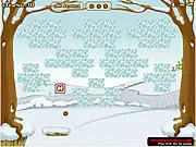 Seasons Arkanoid free online game screenshot, breaking blocks with a paddle, set in a winter theme with snowflakes