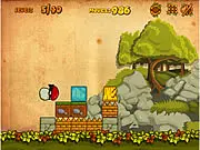 Screenshot of Ninja Mushroom free online adventure game showing the mushroom character jumping in a mystical forest