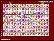 Valentine Tiles free online Onet puzzle game showing pairs of romantic icons like hearts and roses being matched