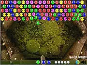 Bubble Shooter 4 game screen showing colored bubbles arranged at the top and a cannon ready to fire a new bubble, free online puzzle game