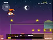 Madpet Skateboarder 2 game scene showing a cartoon pet character performing a skateboard trick on the edge of a tall city building