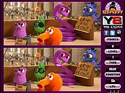 Two similar images from the movie Wreck-It Ralph in a side-by-side spot the difference free online game