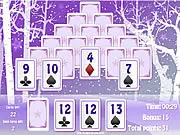 Winter Solitaire Matcher free online card game Tripeaks