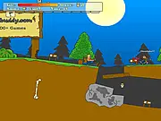 The main character shooting enemies in the 2D sidescroller Global Crysis free online shooter game.