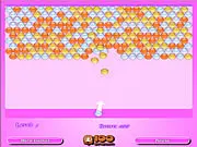 Pink Bubble Shooter free online puzzle game with cute colorful bubbles and aiming cannon