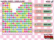Valentine Hearts Remove online puzzle game screenshot, free tile clearing and chain bonuses on PlayArcadeHub