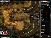 Cars vs Guns TD game online, heavy machine gun destroying cars, free tower defense game, gas resource defense