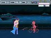 New Teen Kiss free online stealth kissing game where you avoid the devil on PlayArcadeHub
