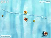 Yummy Nuts free online physics puzzle game slicing ropes to feed a squirrel