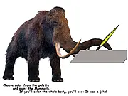 Paint the Mammoth free online coloring game screenshot