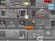 Screenshot of Dream Symphony online game, showing a character bouncing off a sheep on a floating cloud to collect a musical note