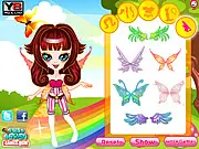 Play Rainbow Fairy dress up online, free fairy game, colorful magical outfit and wings, fantasy dress up