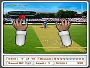 PlayUp Field online game screenshot showing a fielder's hands catching a high-speed ball